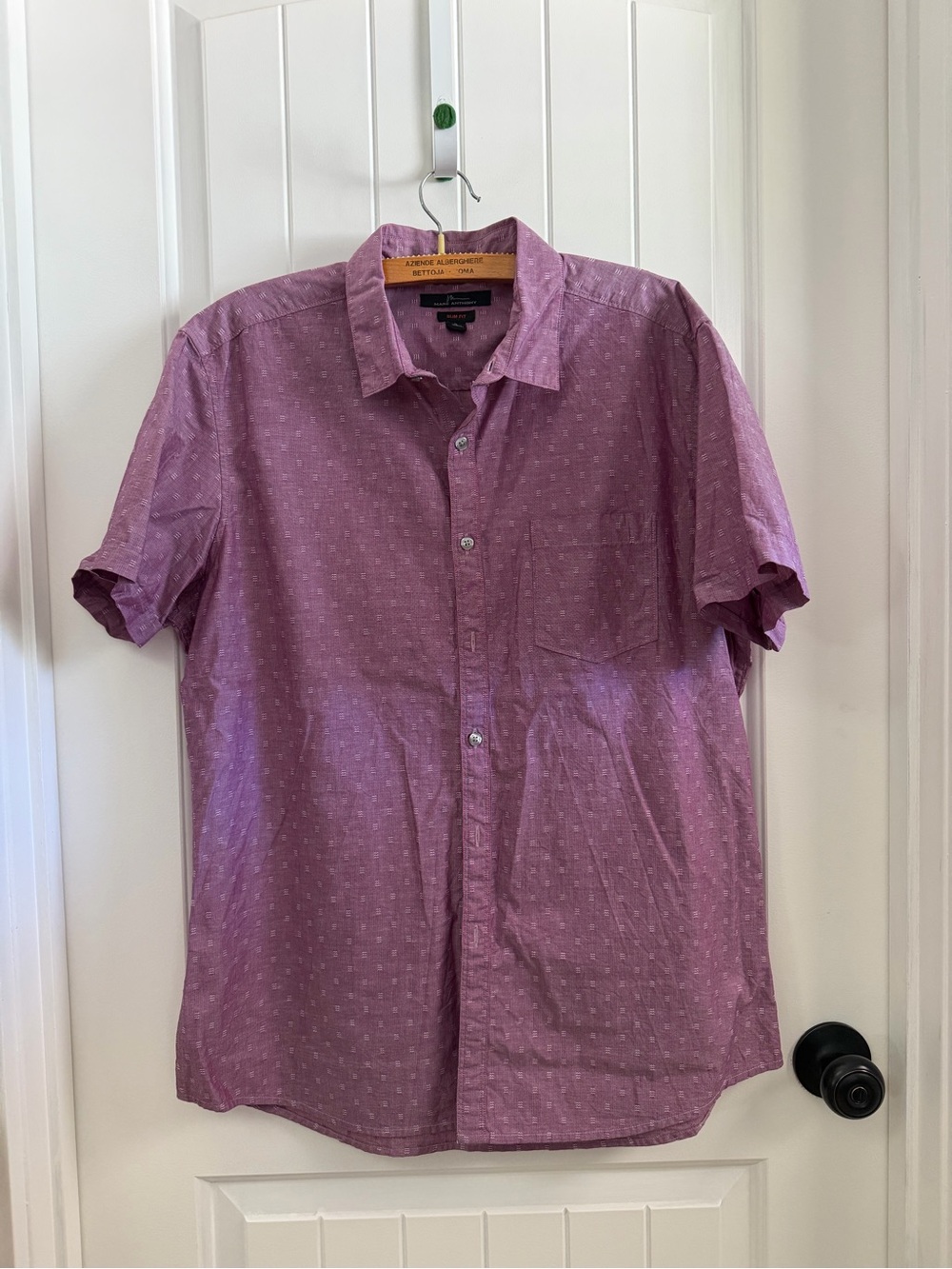 Marc Anthony Short-Sleeve Button-Down Shirt in Lavender